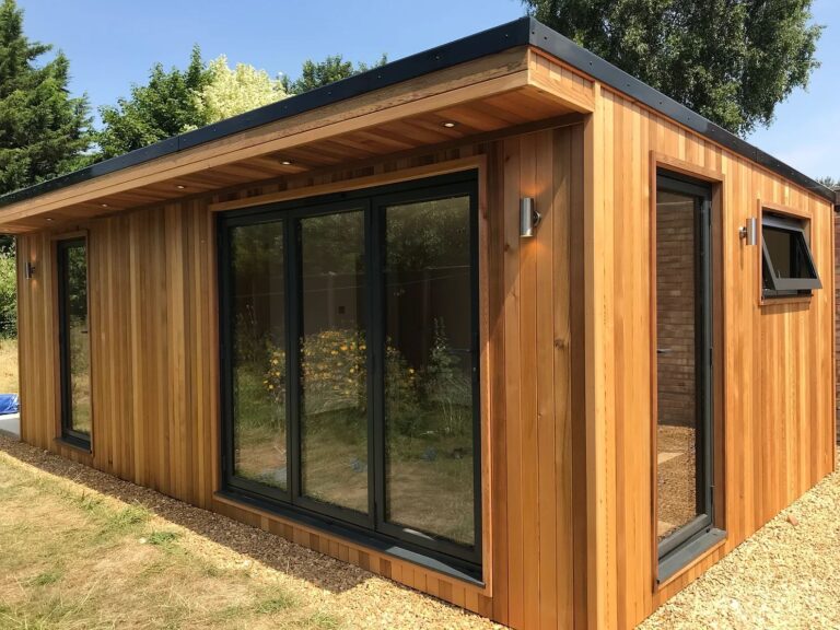 Bespoke Crusoe Garden Room With Cedar Clad Insulation in Oxford