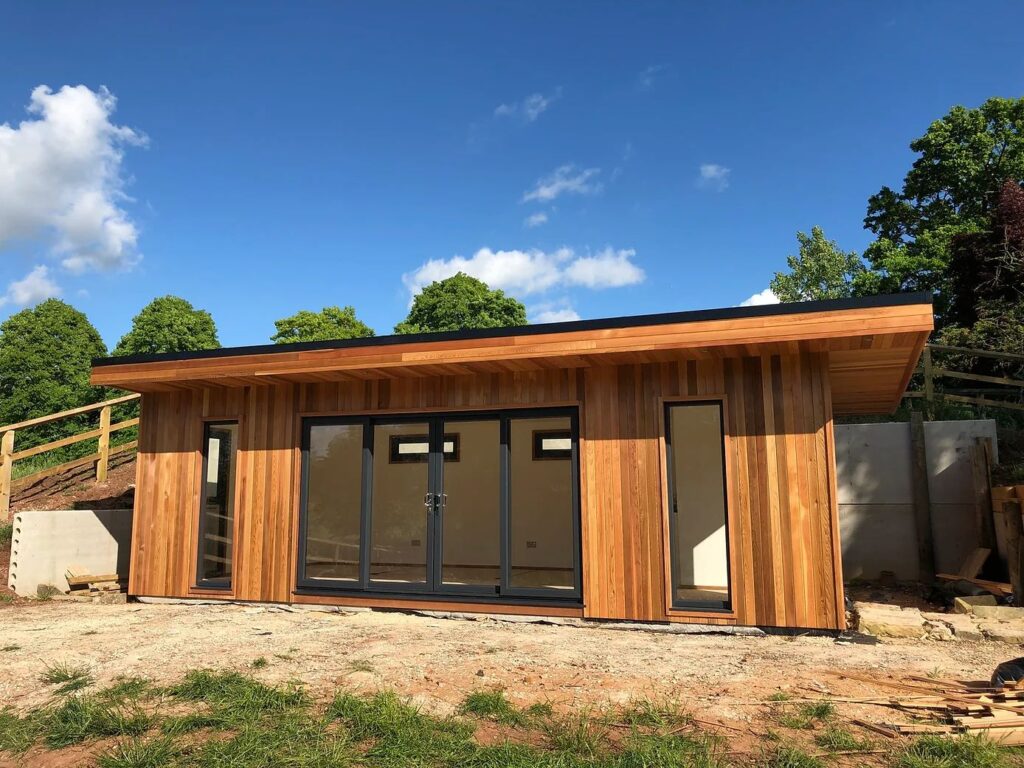 Crusoe Bespoke, Cedar Clad, Farm Office in Nottinghamshire