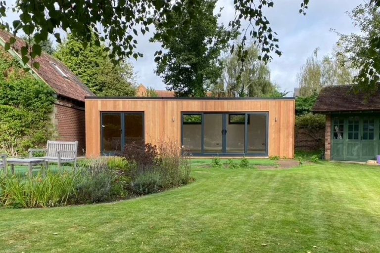 A Two In One Crusoe Garden Room Garden Gym and Workshop in Wiltshire